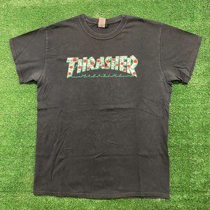 Thrasher Roses Floral Emo Skater T-Shirt